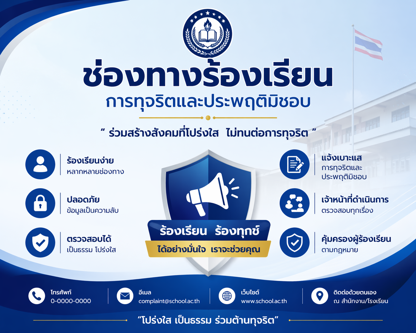 ช่องทางการร้องเรียน